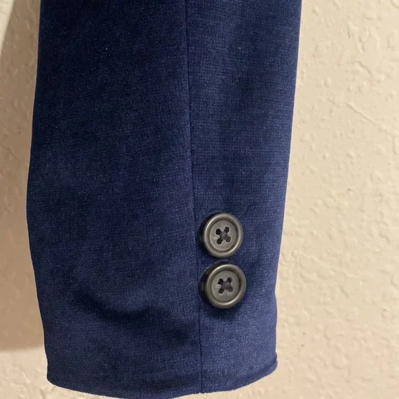COPY - COPY - Inc size 7 L blue velvet jacket and check shirt - Picture 4 of 4